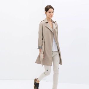 Zara leopard lining trench